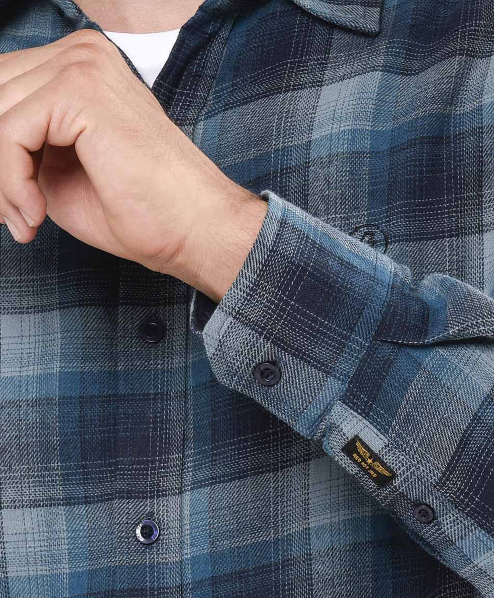 Camisa hombre cuadrillé celeste Camisa hombre cuadrillé celeste