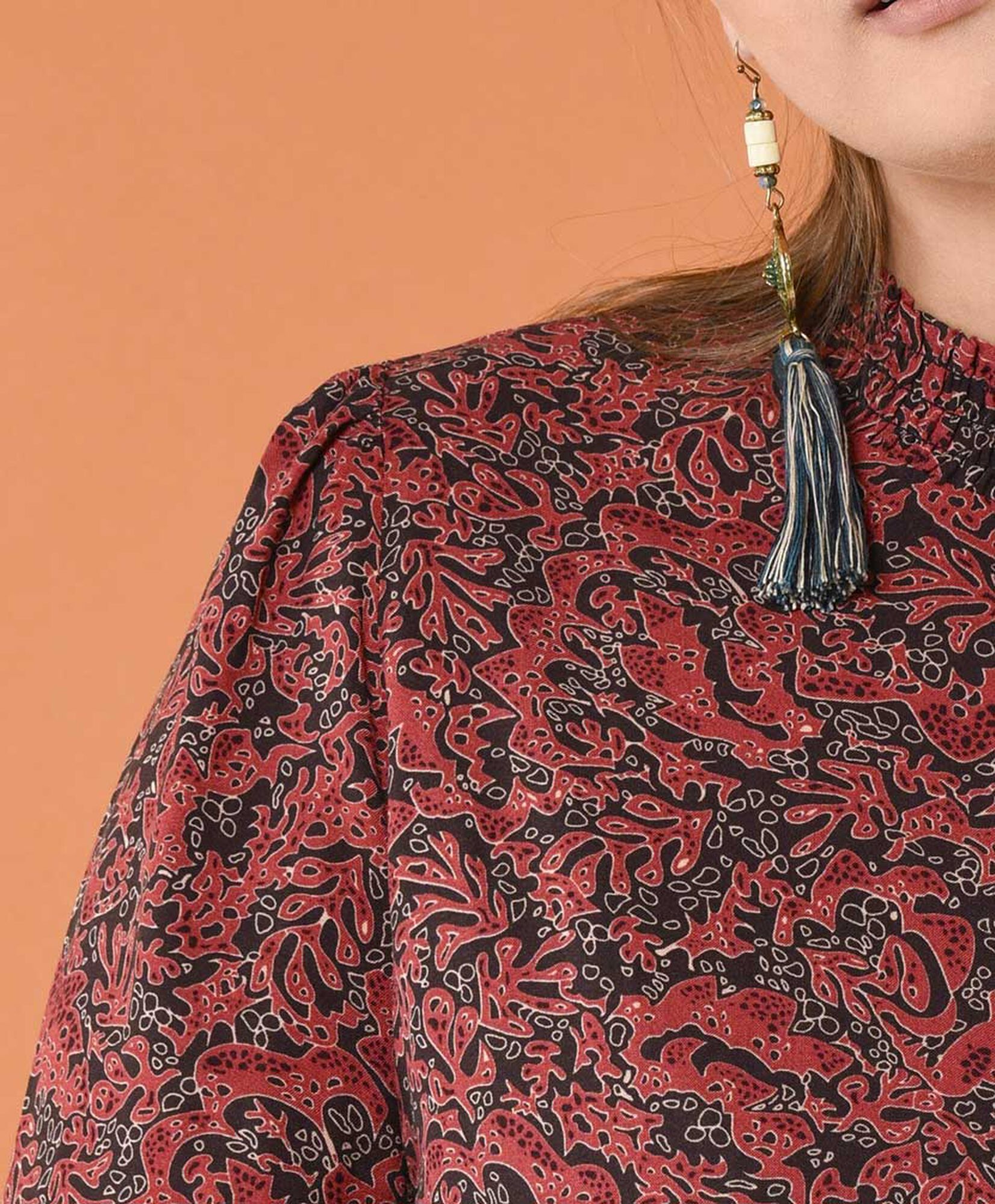 Blusa mujer cuello elasticado Blusa mujer cuello elasticado