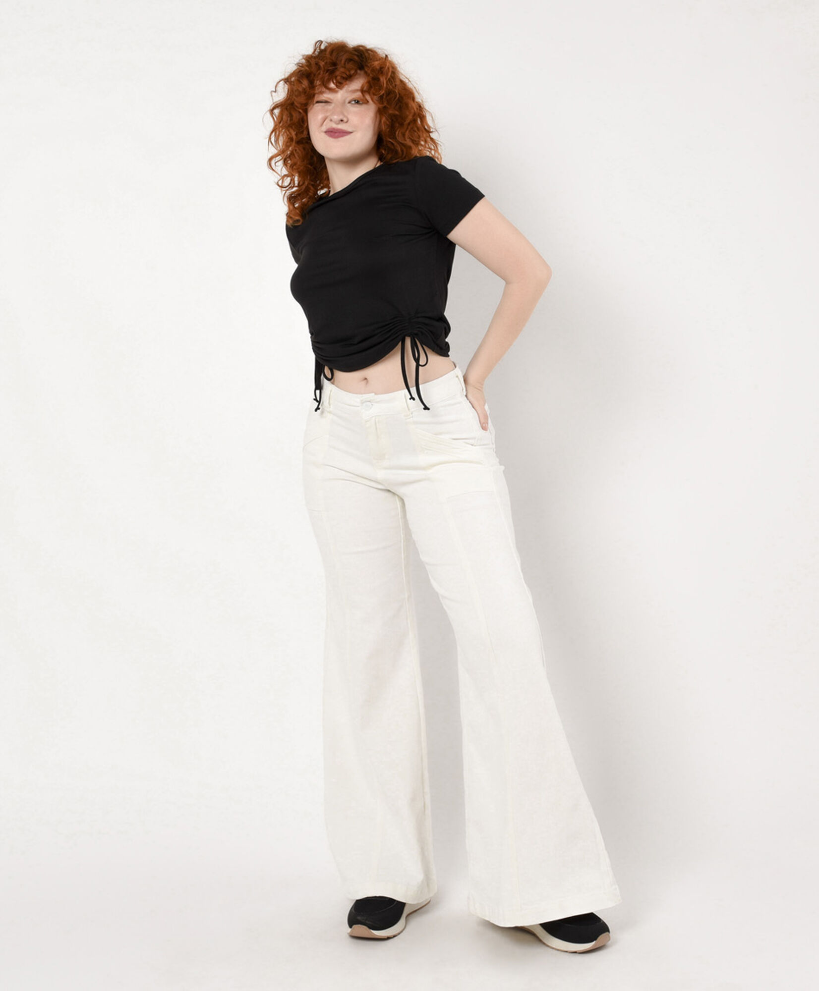 Jeans mujer blanco wide Jeans mujer blanco wide