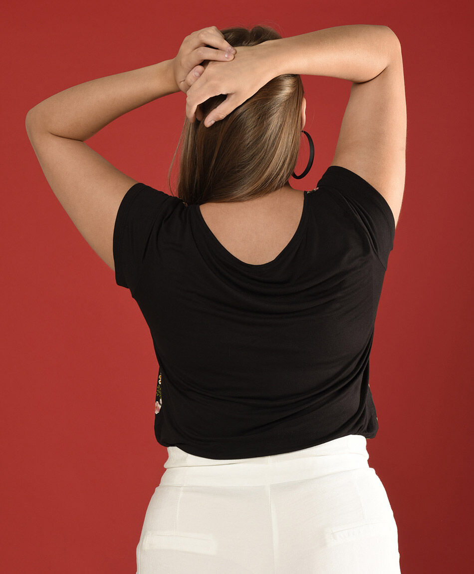 Polera estampada mixta