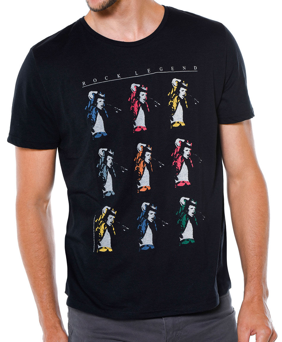 Polera estampada cuello redondo