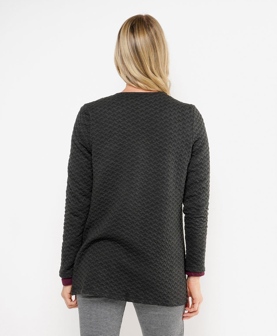 Chaqueta mujer texturizada negra