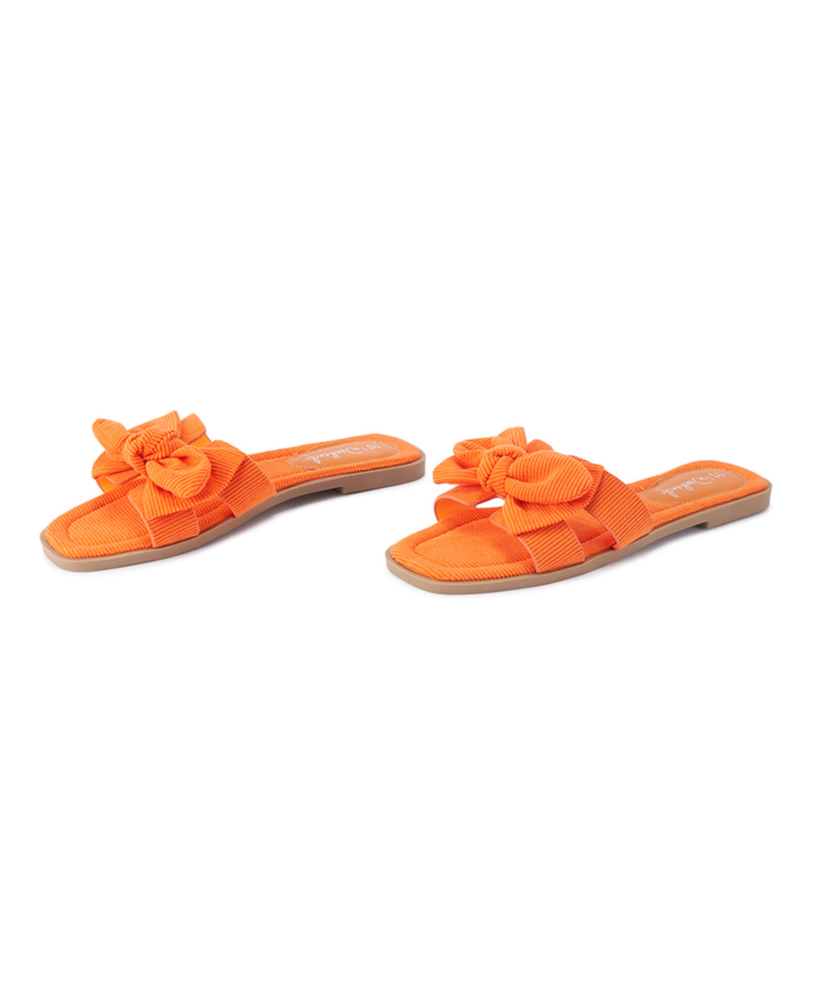 Sandalia mujer plana cinta naranja Sandalia mujer plana cinta naranja
