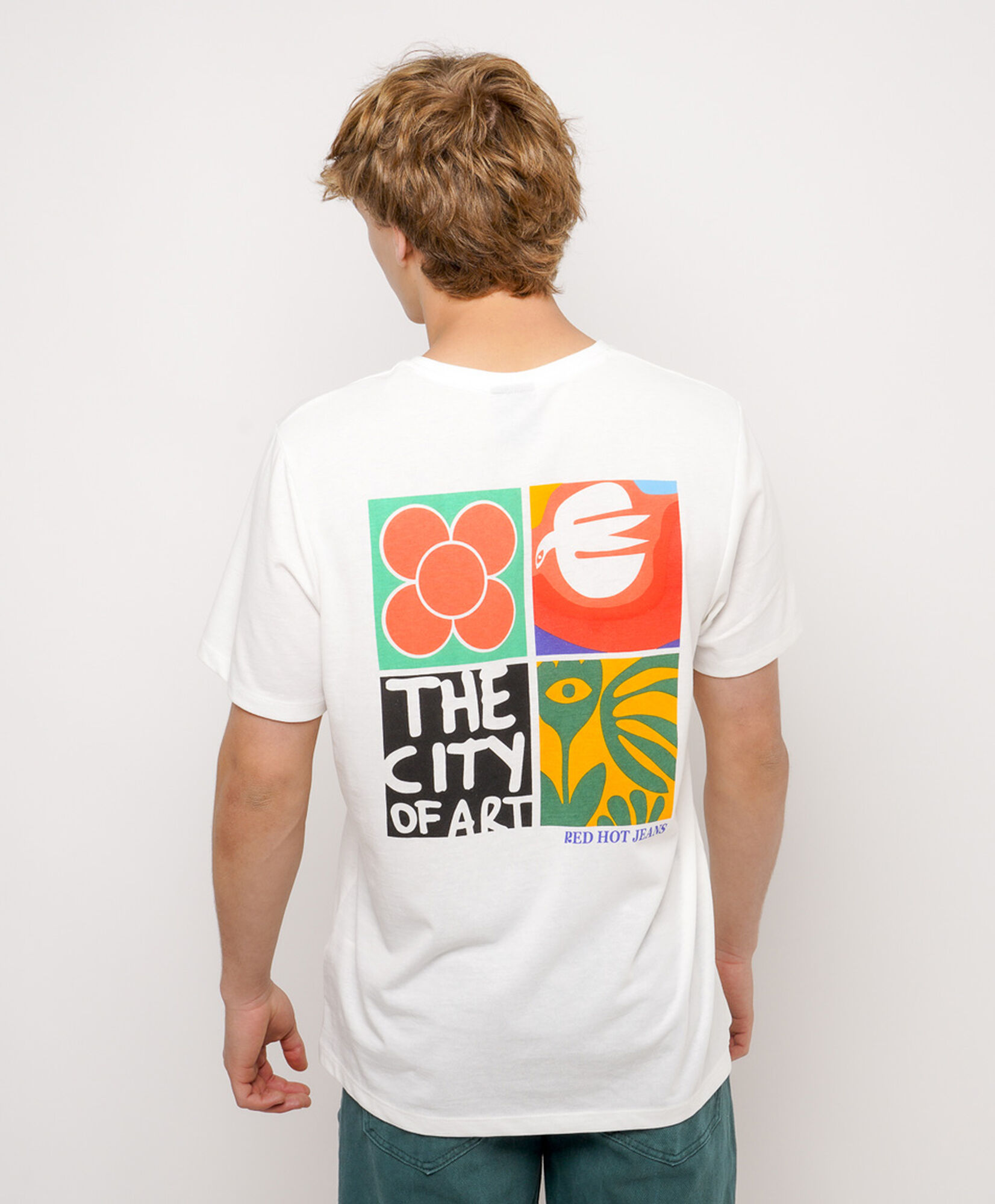 Polera hombre doble estampado barcelona Polera hombre doble estampado barcelona
