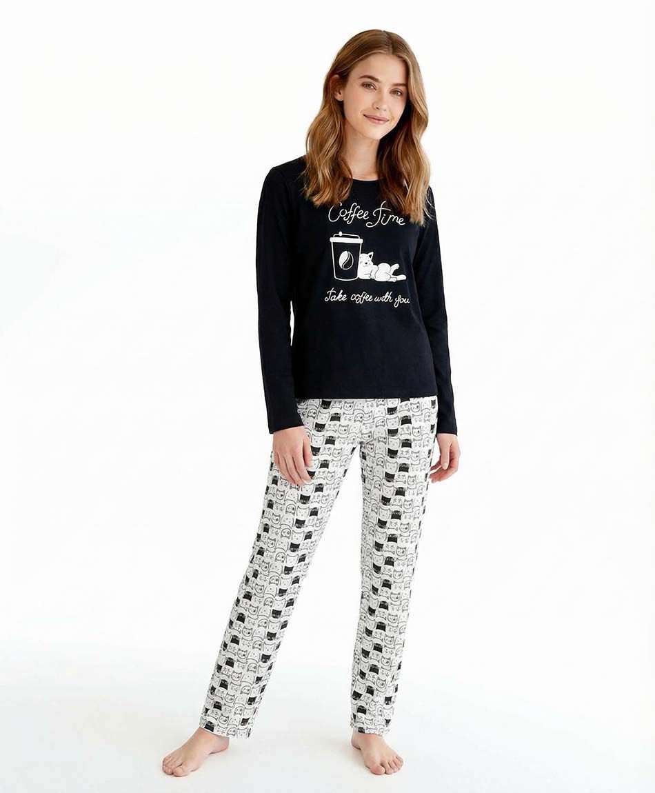 Pijama mujer coffee time