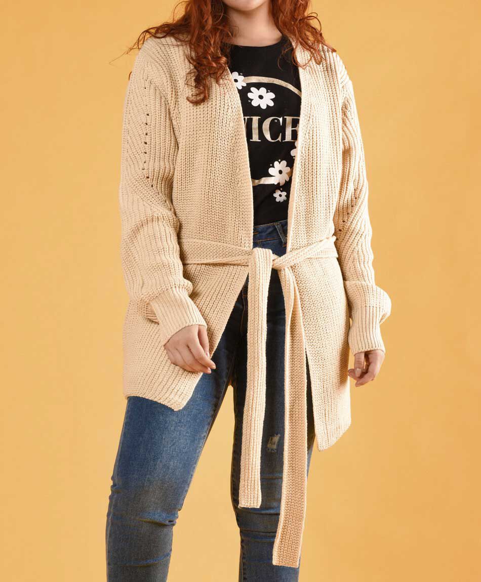 Cardigan con lazo