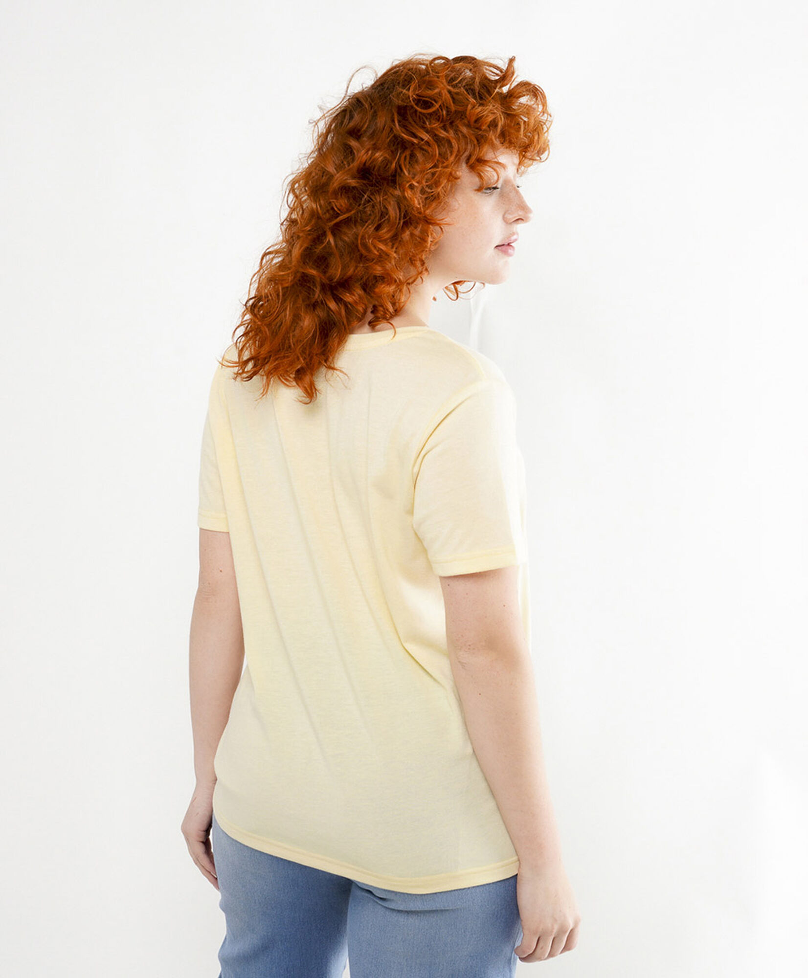 Polera mujer basica amarillo Polera mujer basica amarillo