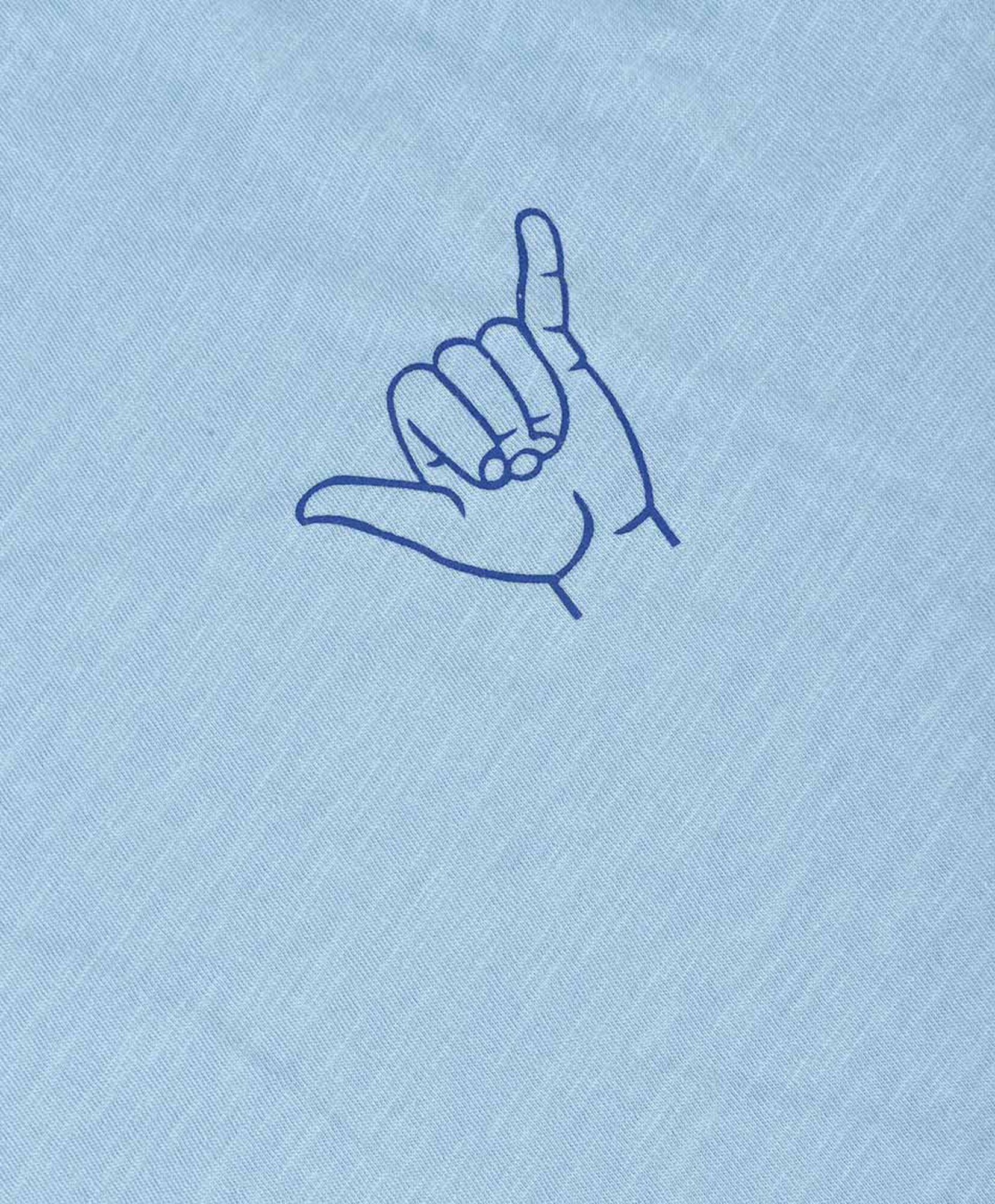 Polera niño mano celeste Polera niño mano celeste