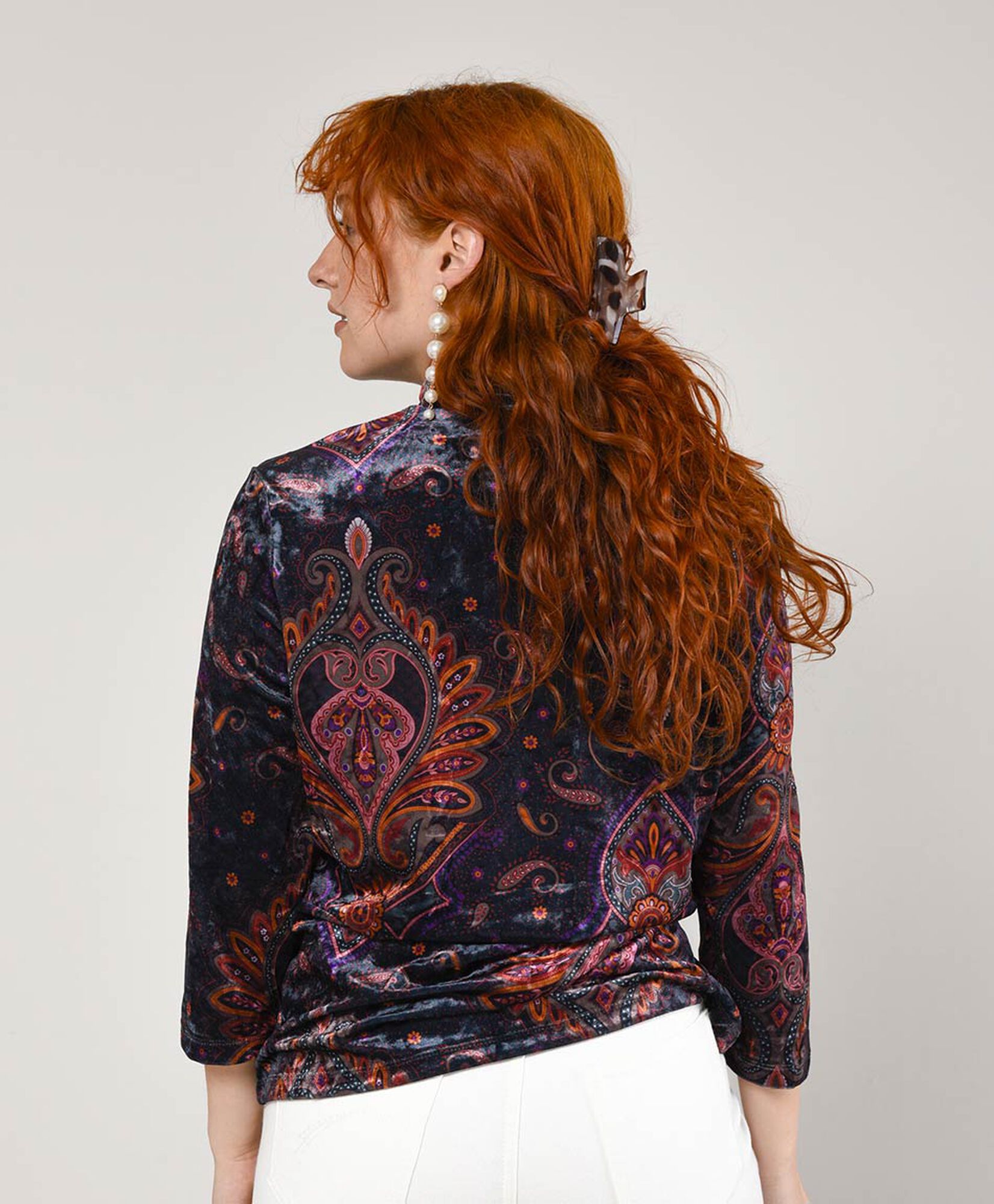 Polera mujer estampada velvet Polera mujer estampada velvet