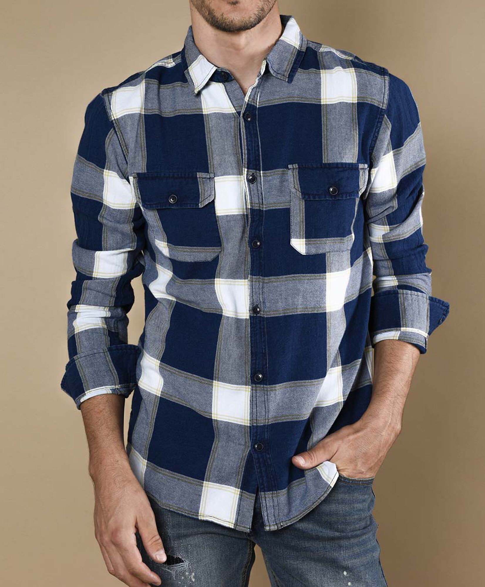 Camisa tartán manga larga Camisa tartán manga larga