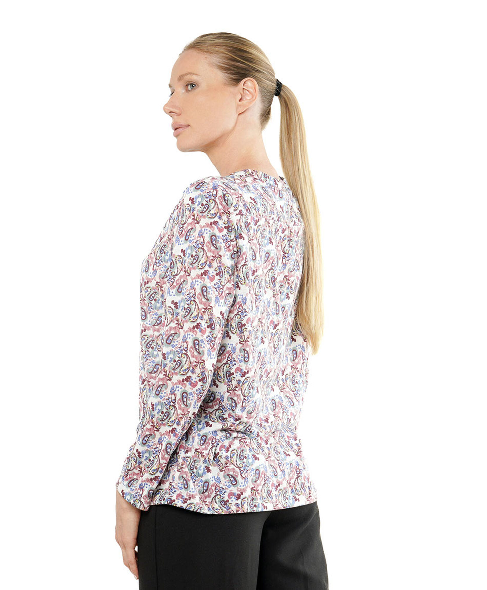 Polera mujer print paisley pink Polera mujer print paisley pink