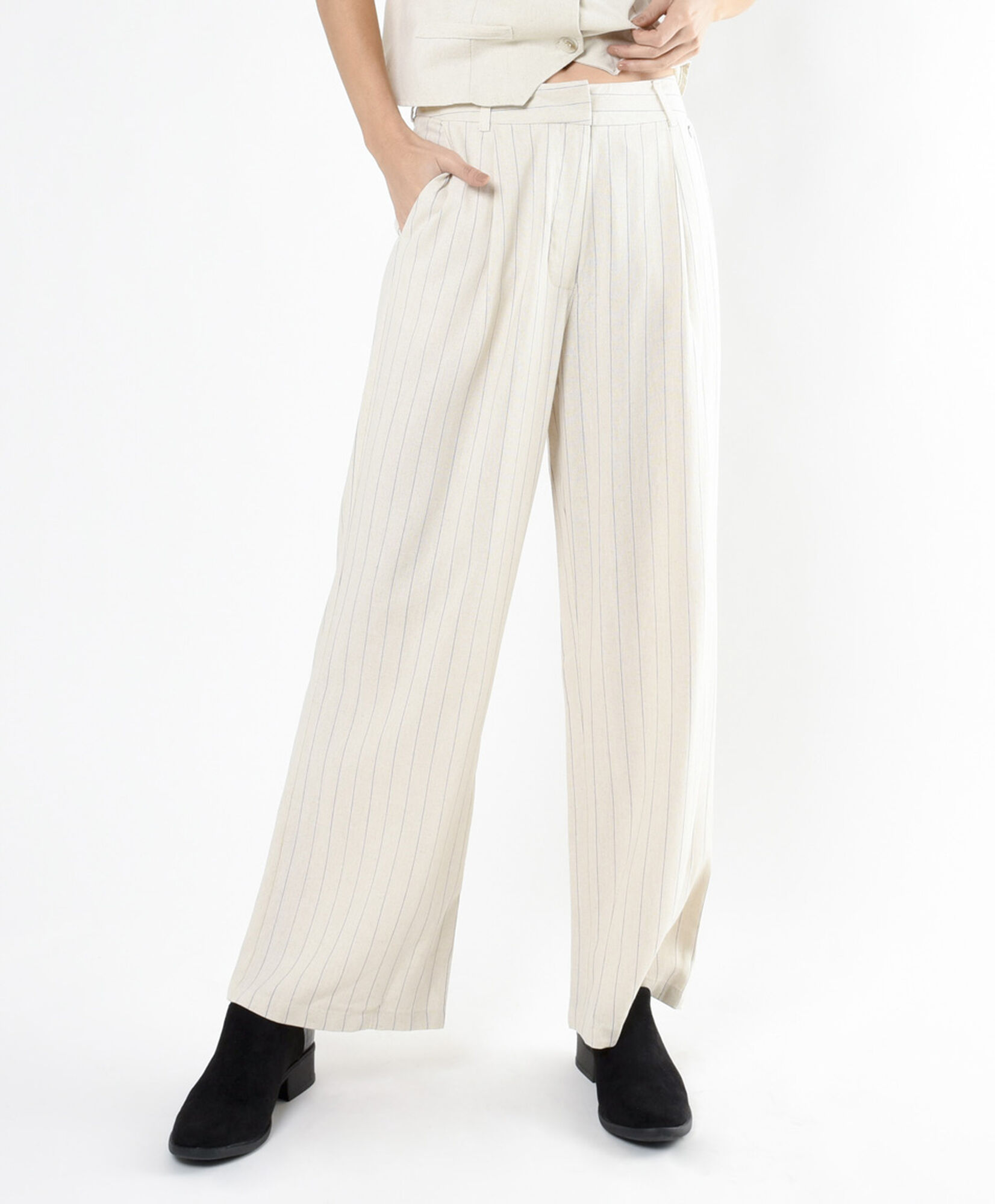 Pantalón mujer líneas wide Pantalón mujer líneas wide