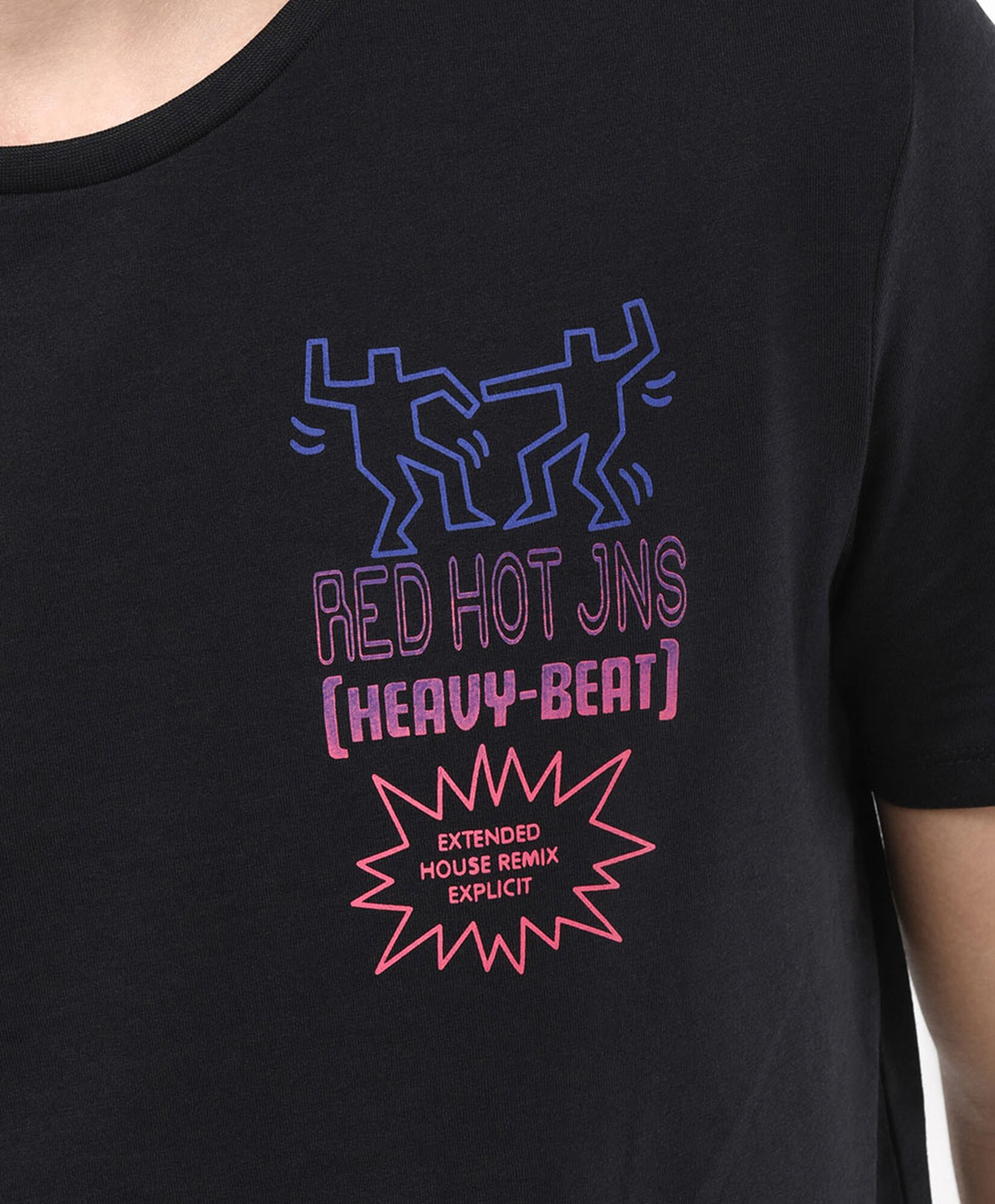 Polera hombre doble estampado neón Polera hombre doble estampado neón