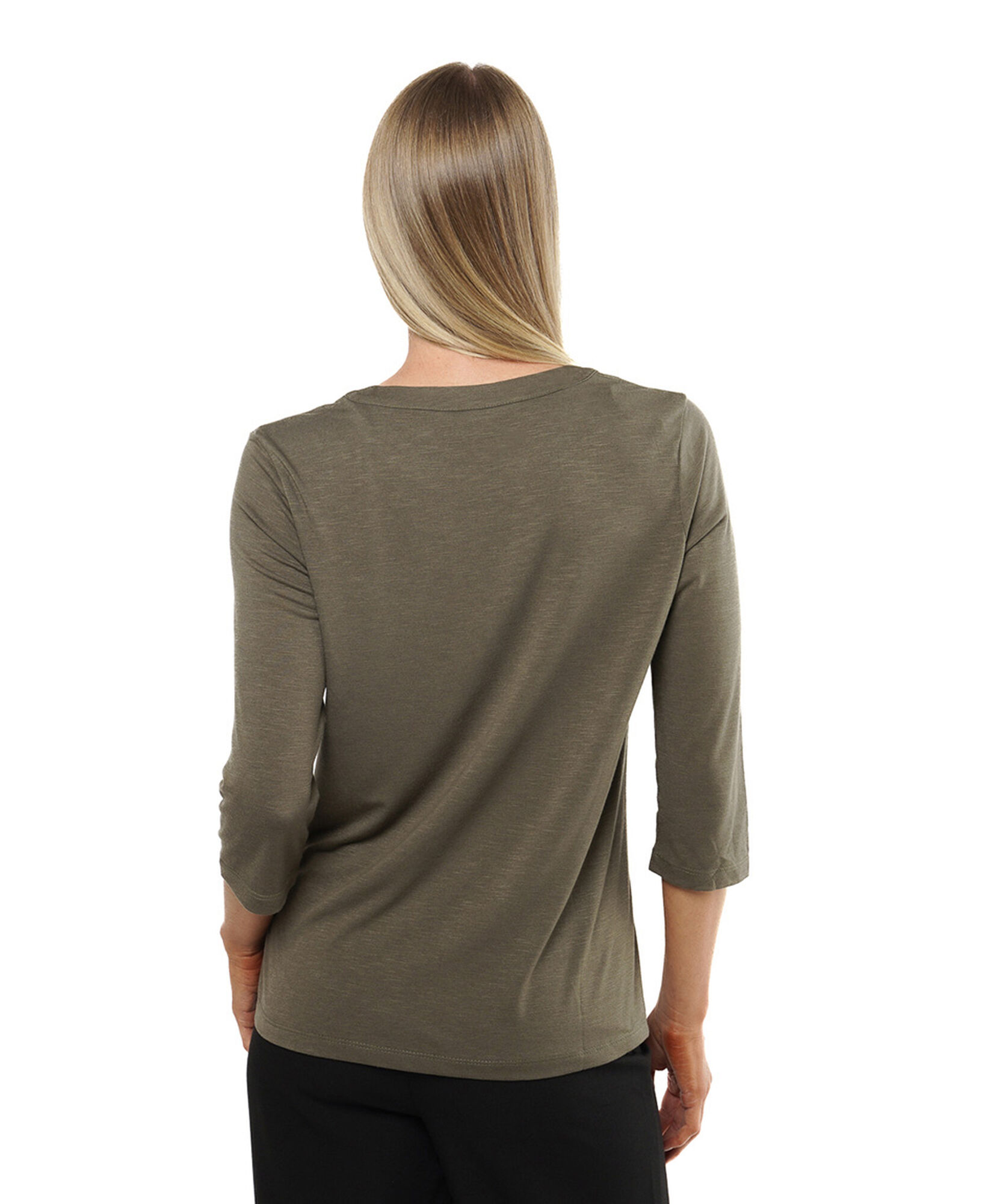 Polera mujer doble botón verde Polera mujer doble botón verde