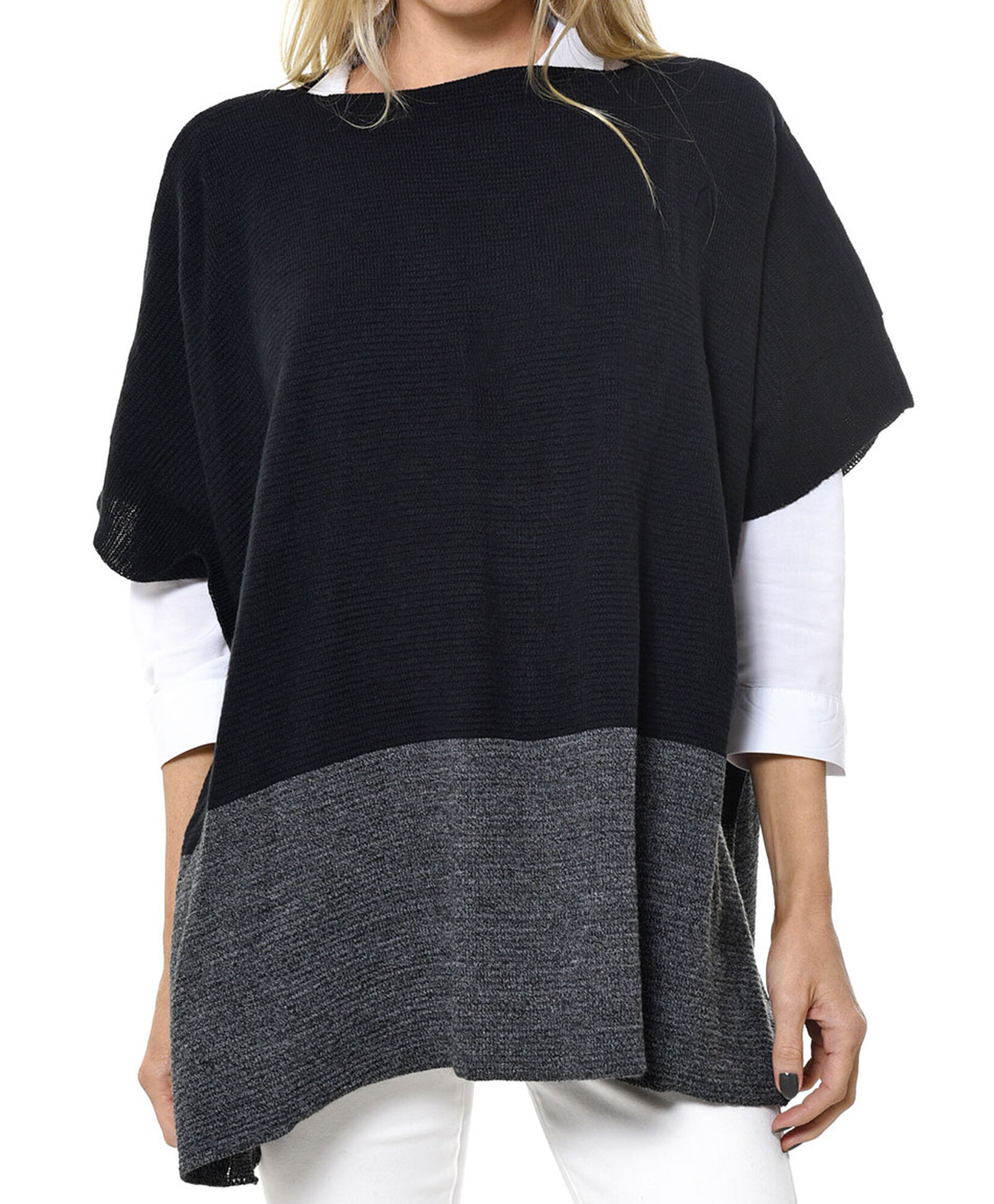 Poncho bicolor cuadrado Poncho bicolor cuadrado