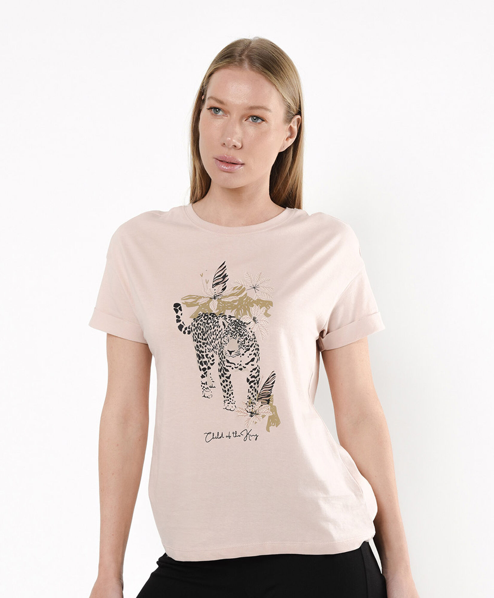 Polera mujer estampado leopardo Polera mujer estampado leopardo
