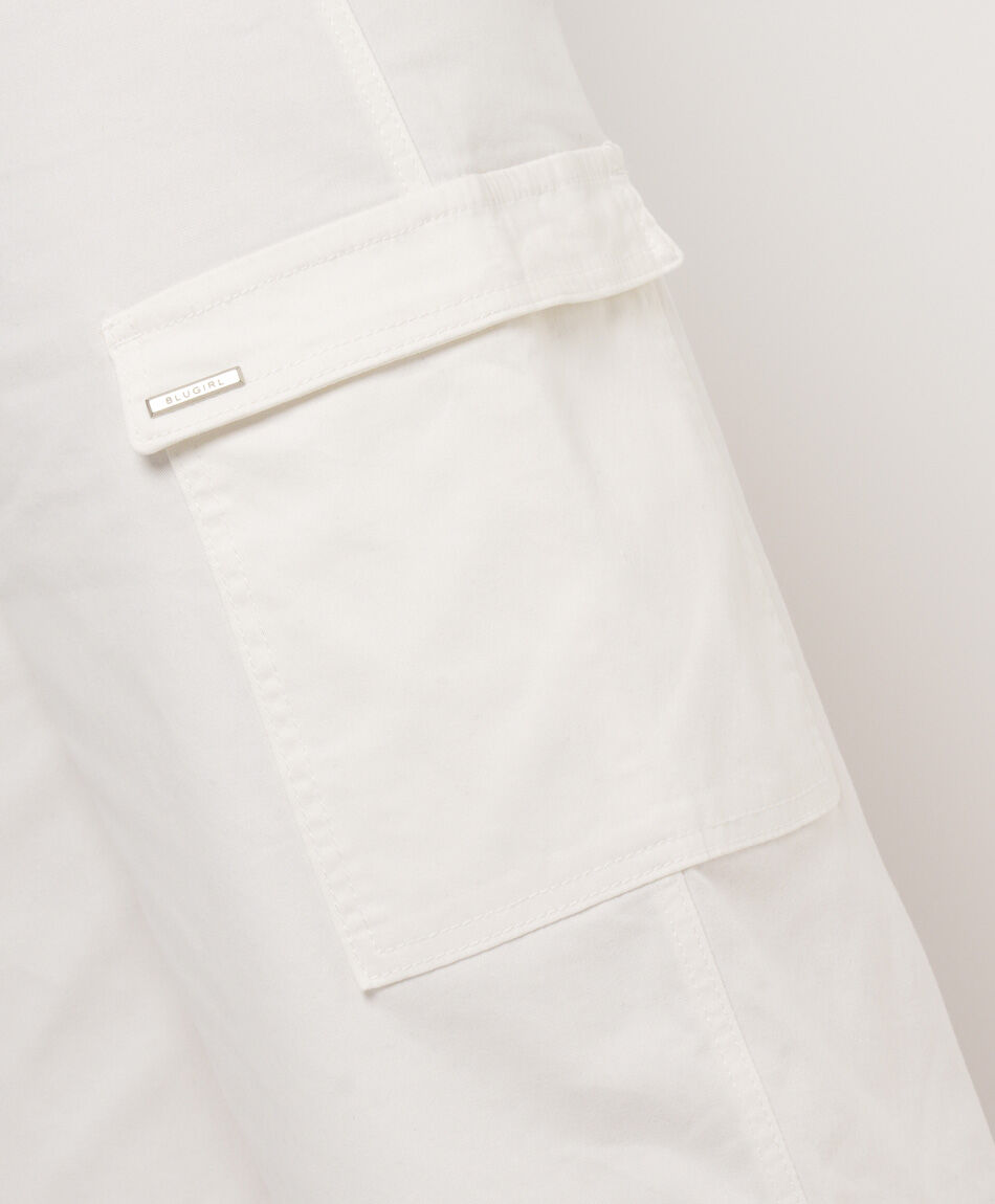 Bermuda mujer blanca cargo