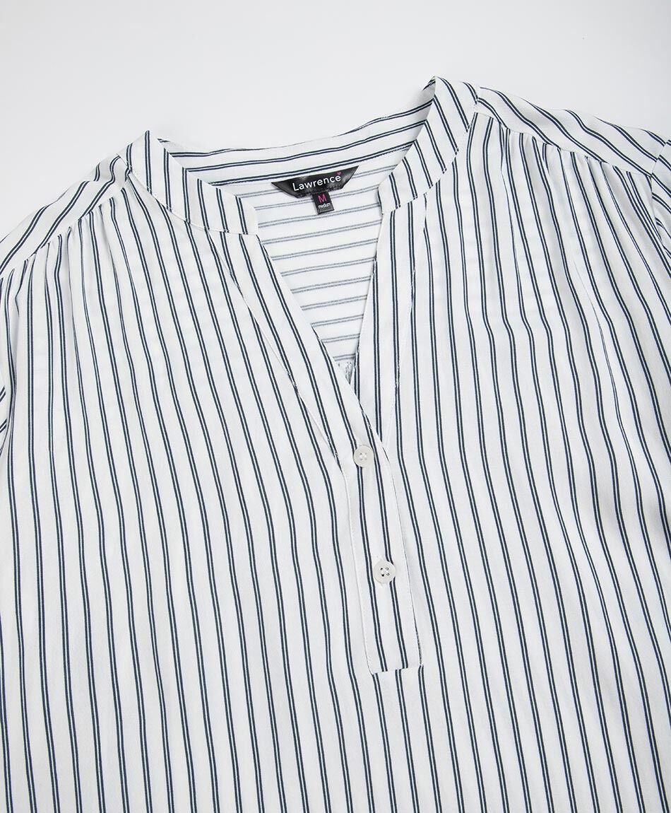 Blusa mujer rayas cuello mao