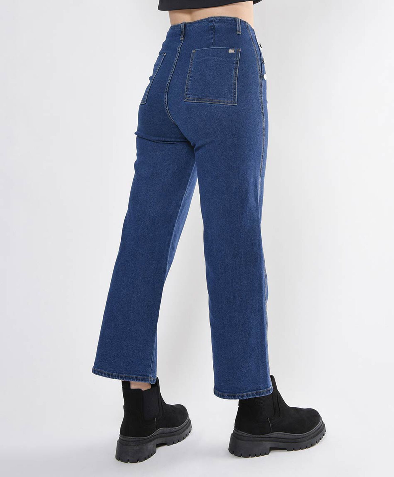 Jeans mujer botones wide Jeans mujer botones wide