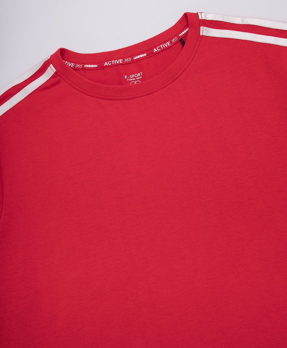 Polera deportiva mujer basica roja