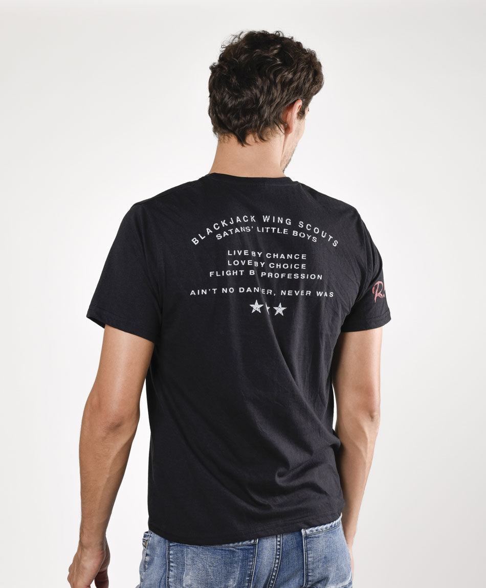 Polera hombre doble estampado