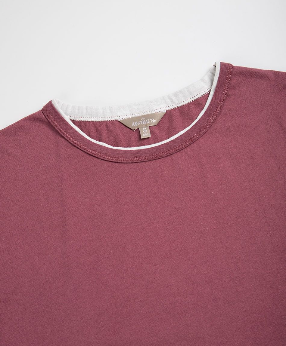 Polera mujer doble contraste