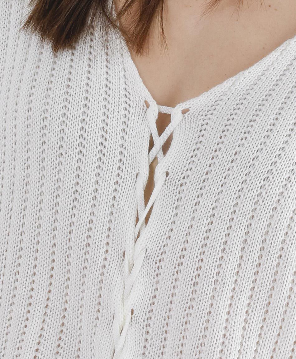 Cardigan mujer lazo frontal manga corta