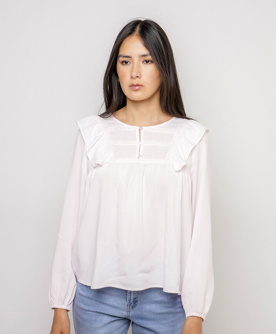 Blusa mujer vuelos laterales