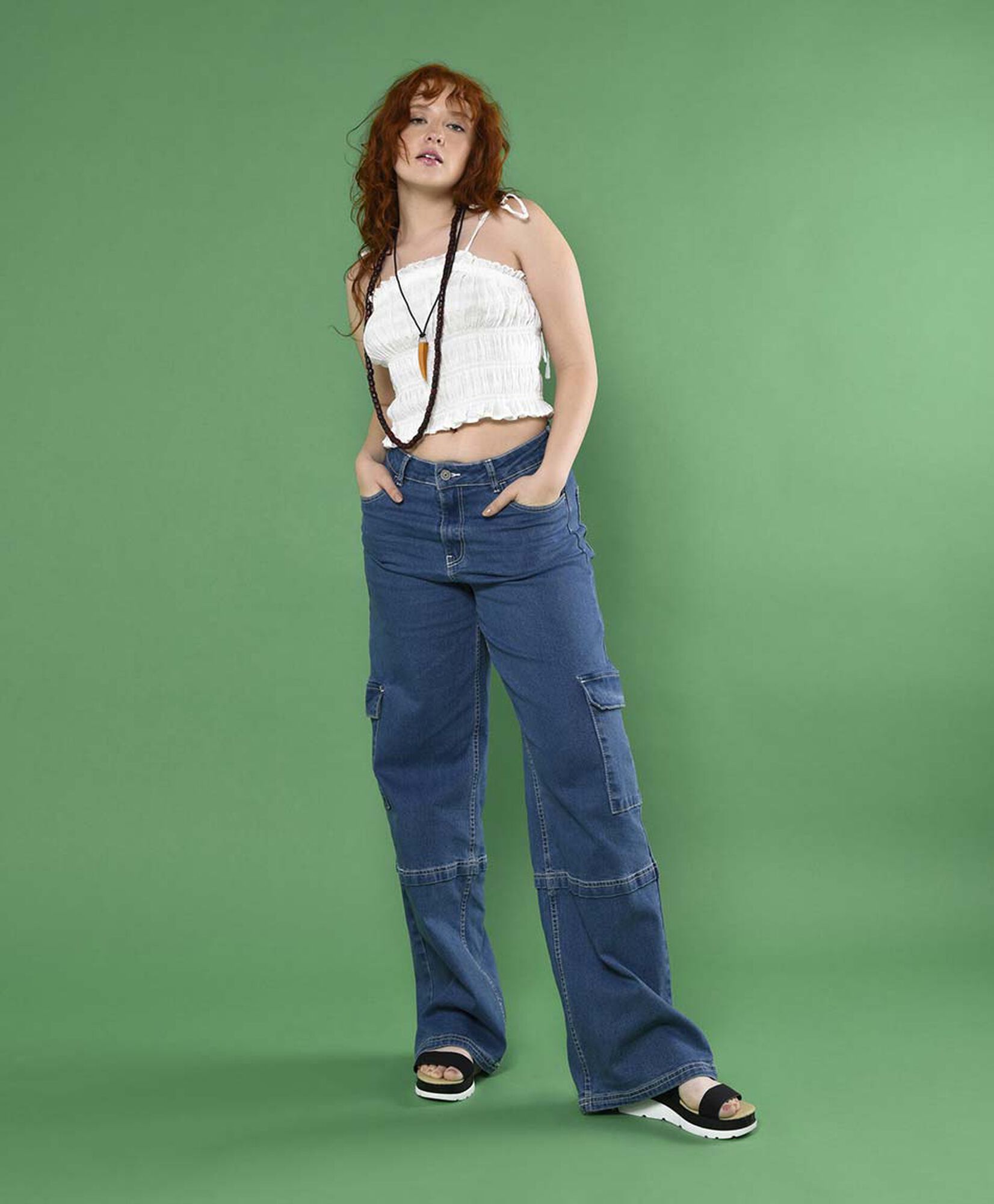 Jeans cargo ancho Jeans cargo ancho