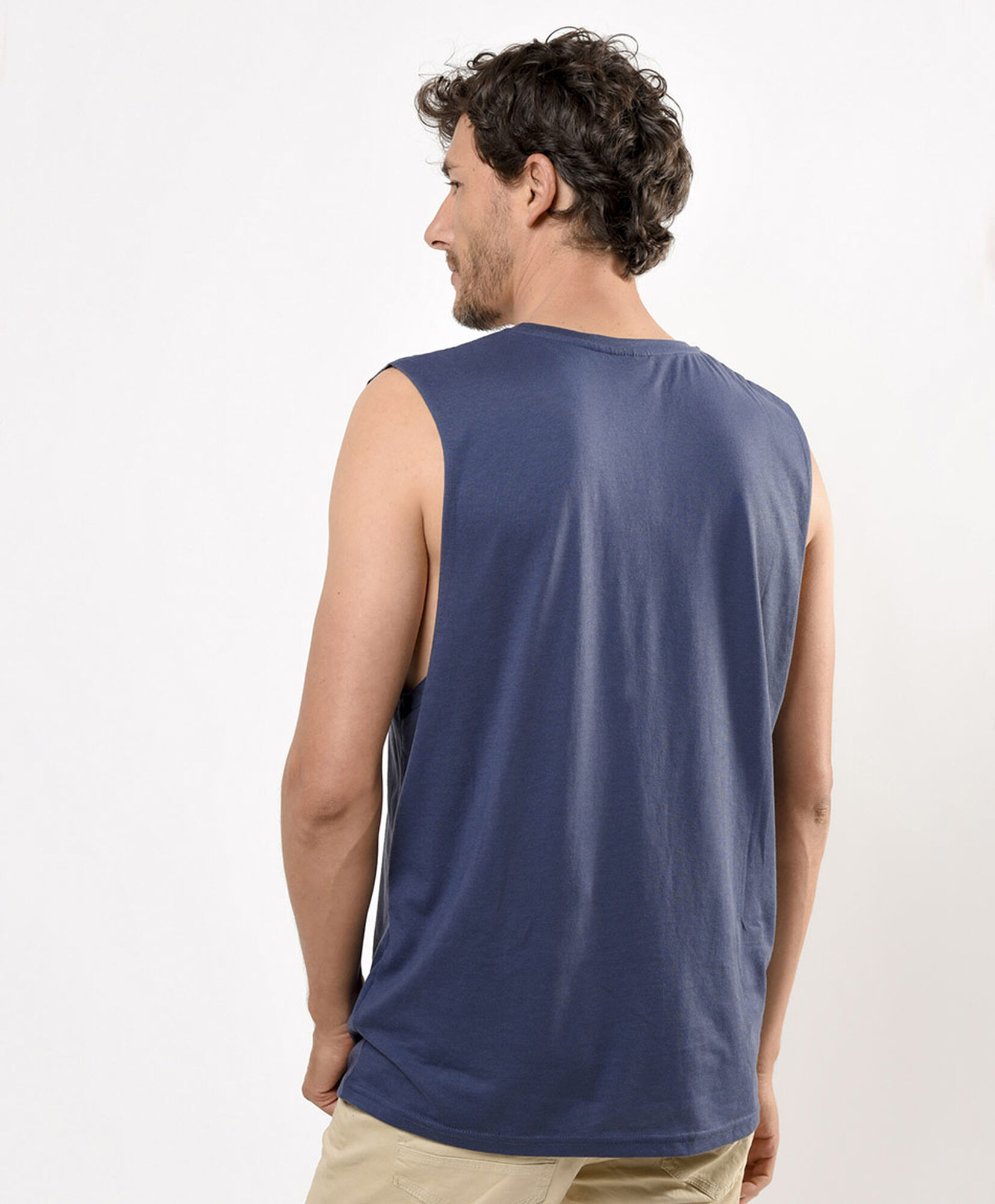 Polera hombre tricolor sin mangas Polera hombre tricolor sin mangas