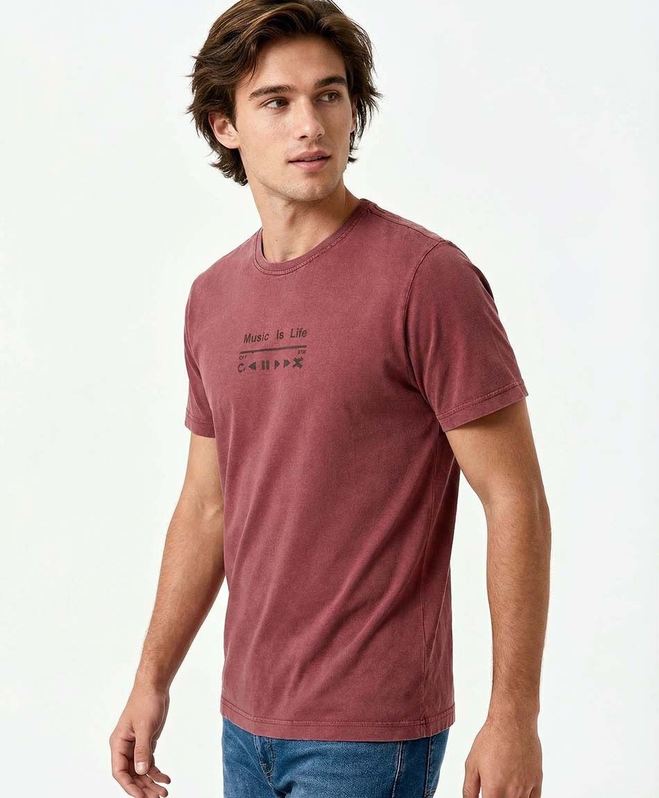 Polera hombre music is life