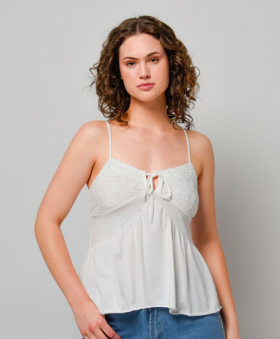 Blusa mujer top encajes