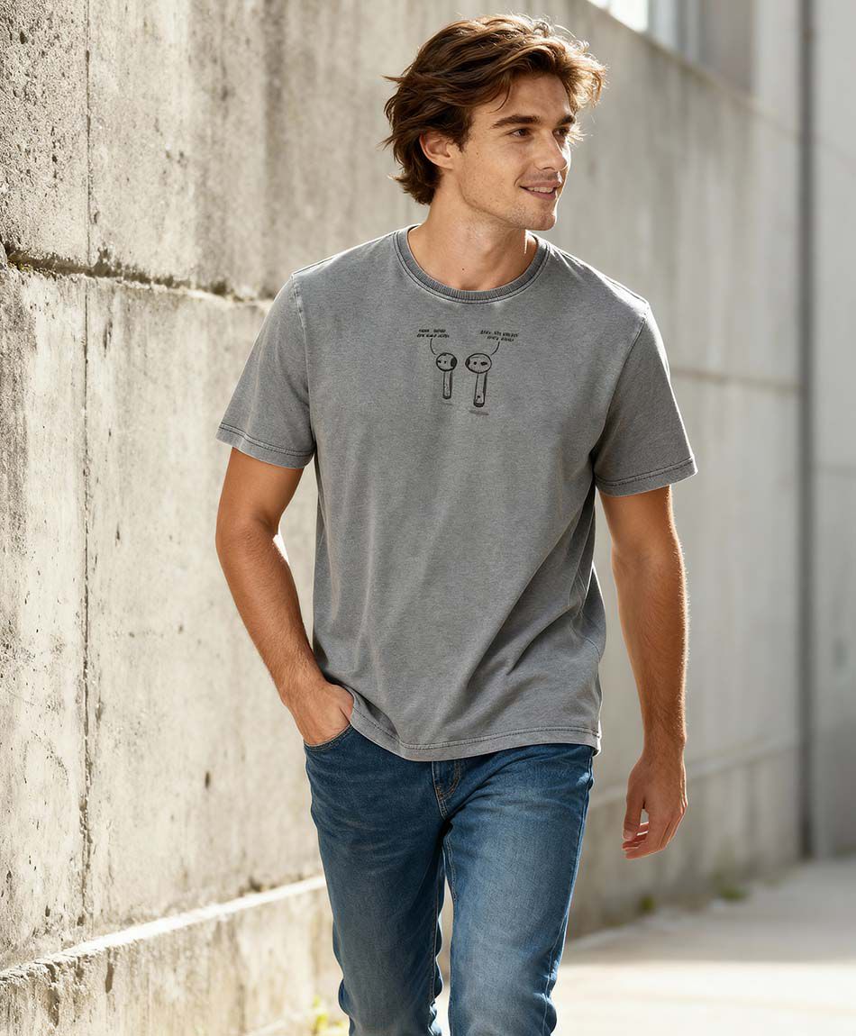 Polera hombre aud&iacute;fonos