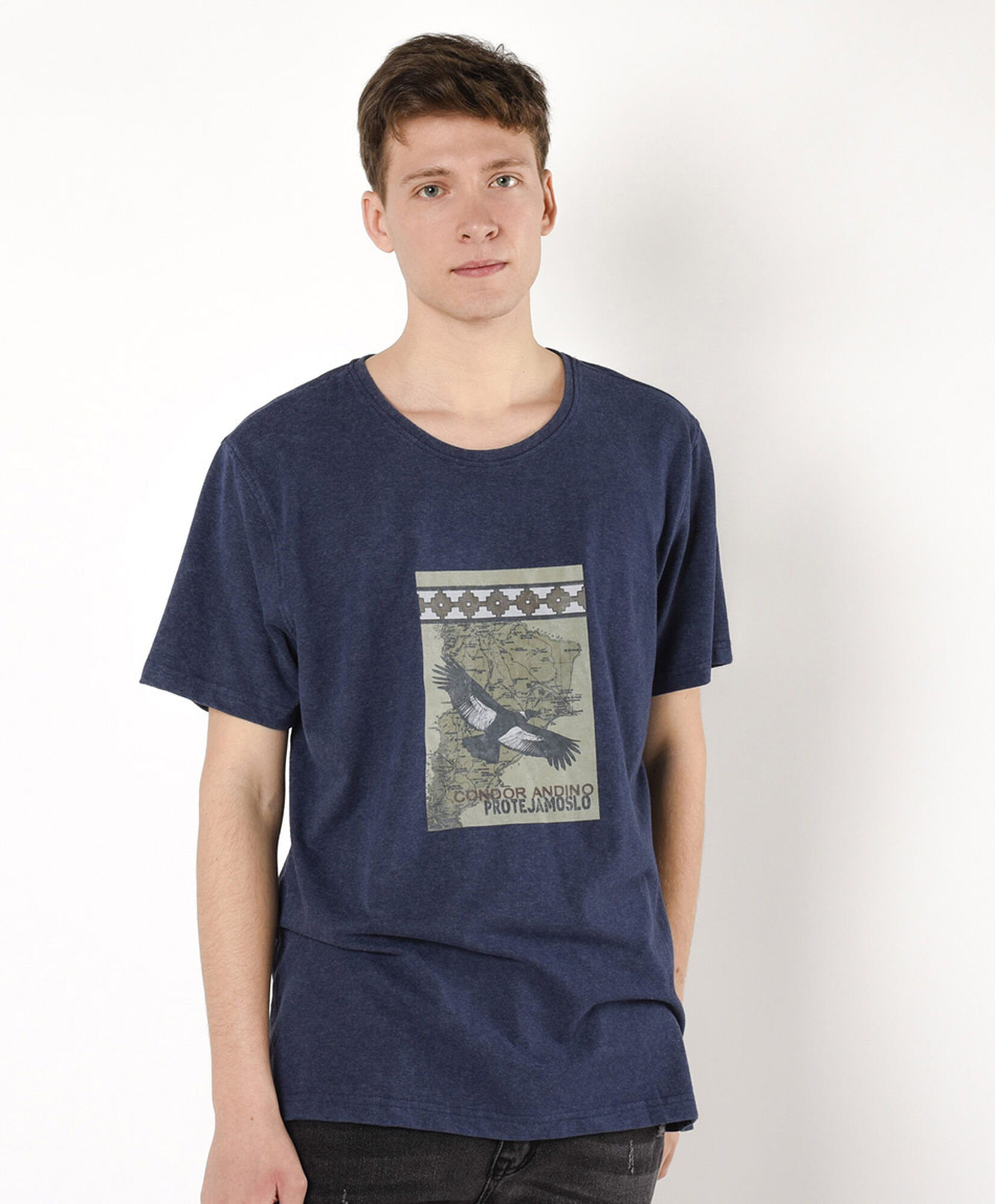 Polera hombre estampado condor Polera hombre estampado condor