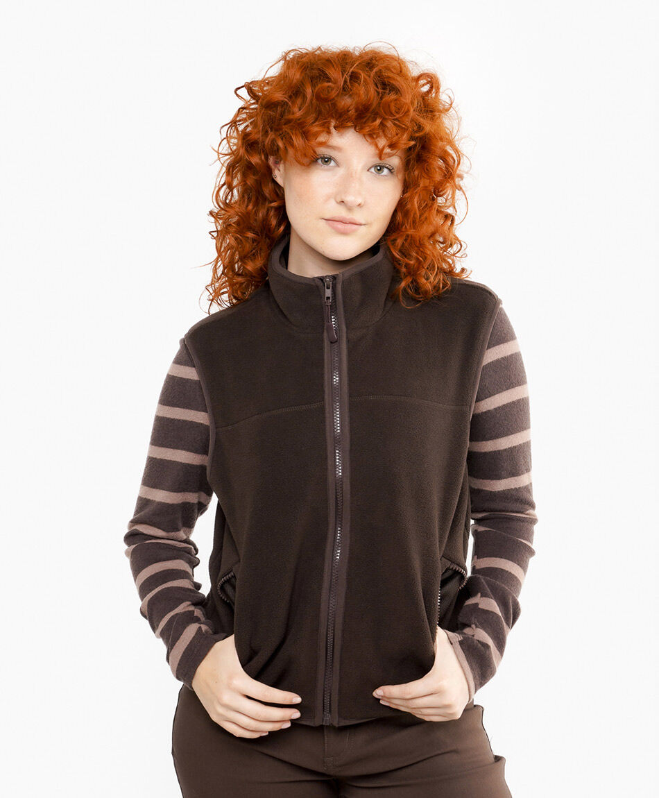 Polar mujer entallado sin mangas caf&eacute;