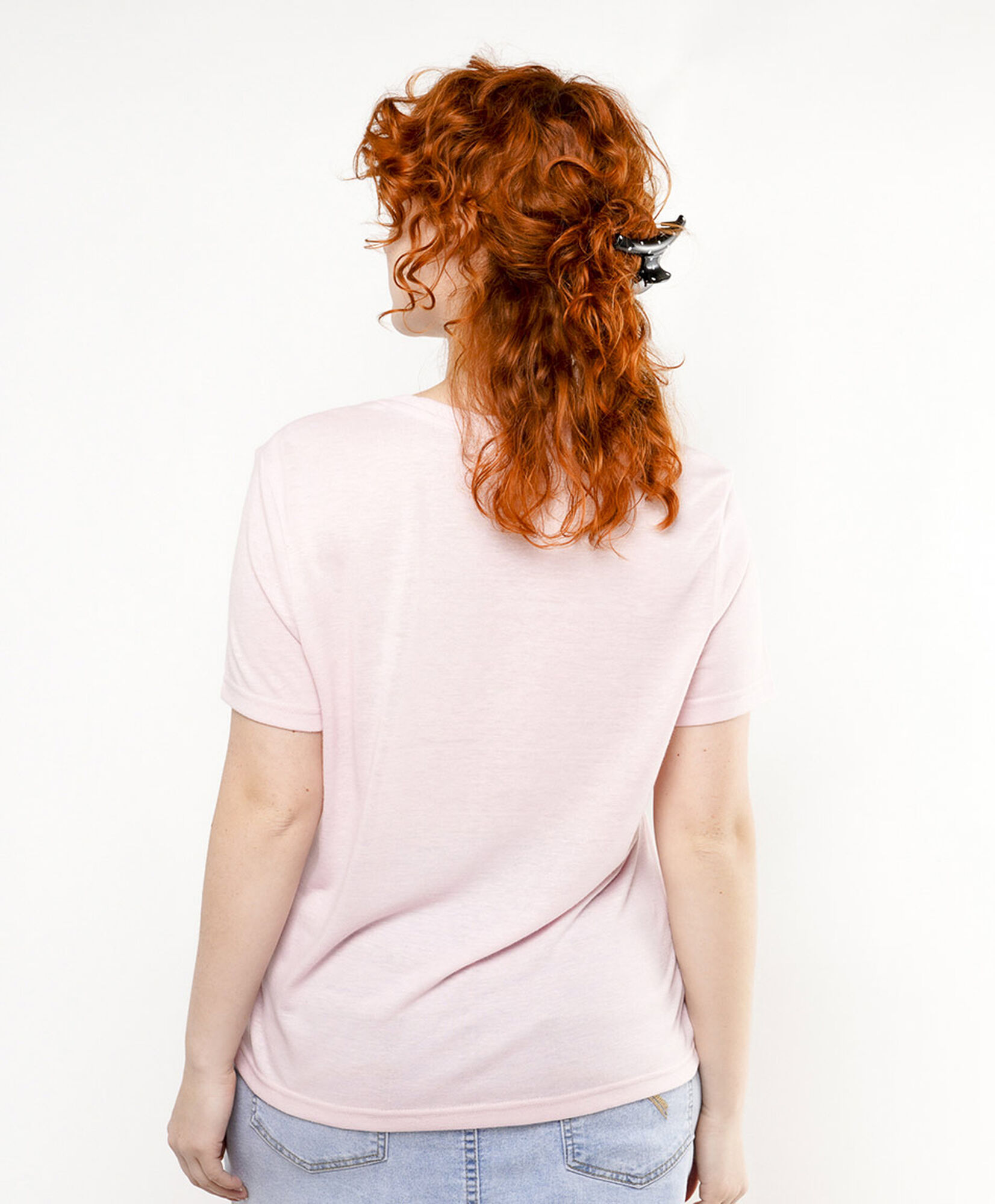 Polera mujer cuello v lino Polera mujer cuello v lino
