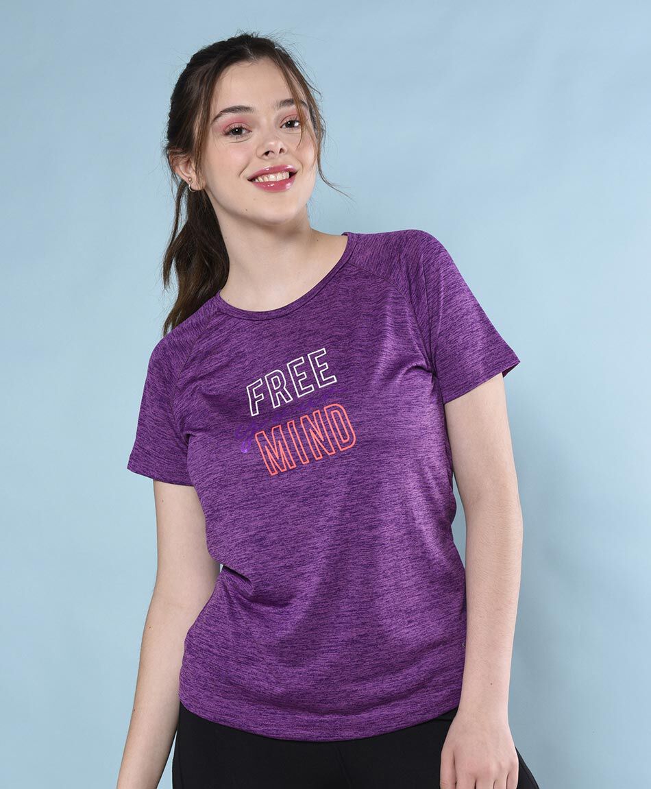 Polera deportiva manga corta cuello redondo