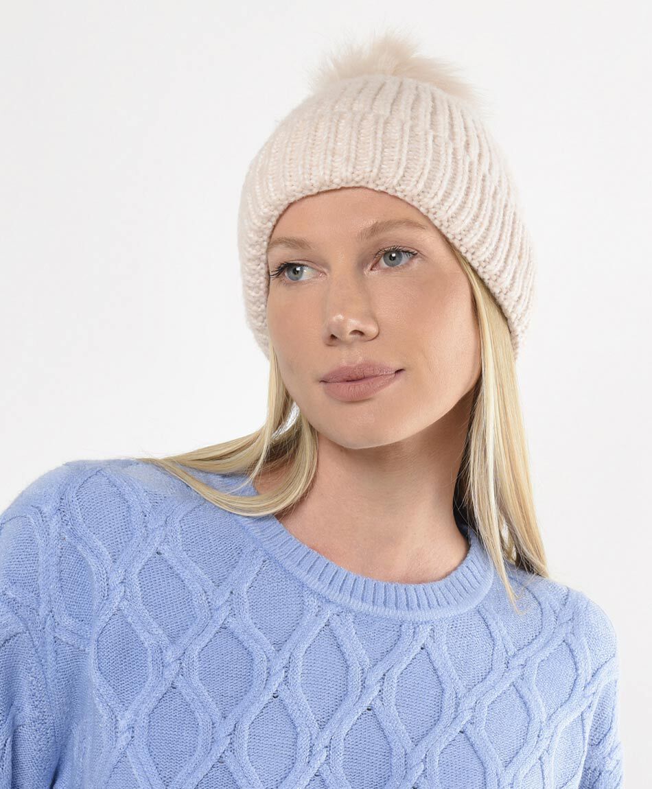 Gorro mujer beige box regalo