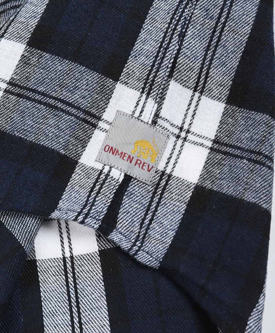 Camisa hombre franela azul oscuro