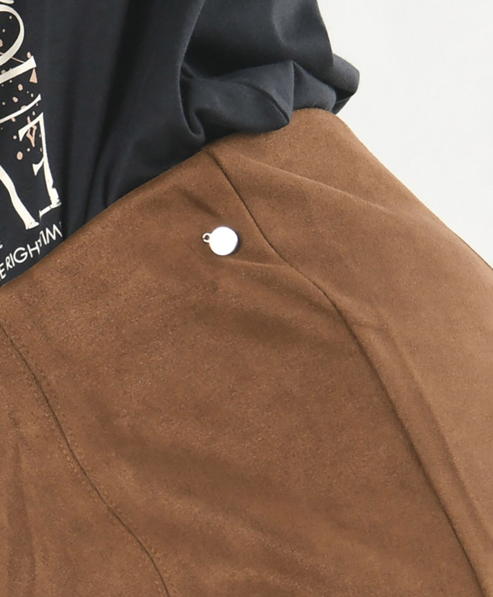 Pantalón mujer suede café wide Pantalón mujer suede café wide