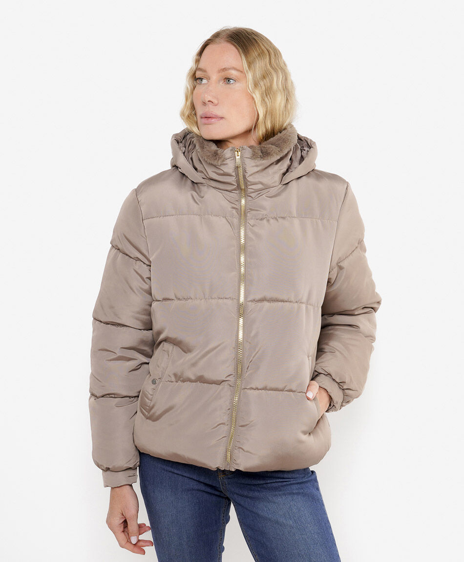 Parka mujer cuello pelos