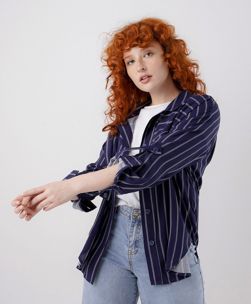 Blusa mujer l&iacute;neas mix