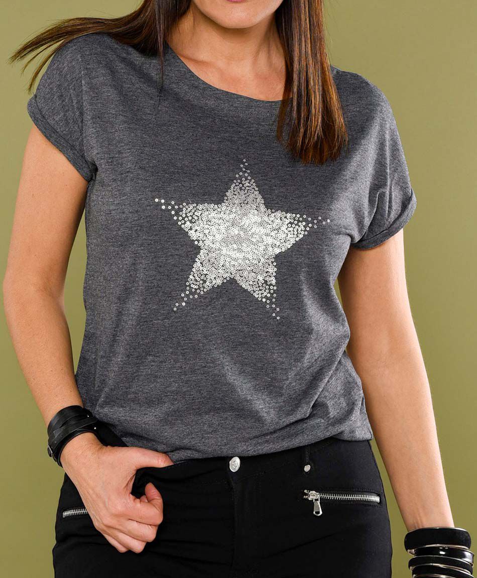 Polera manga mini cuello redondo