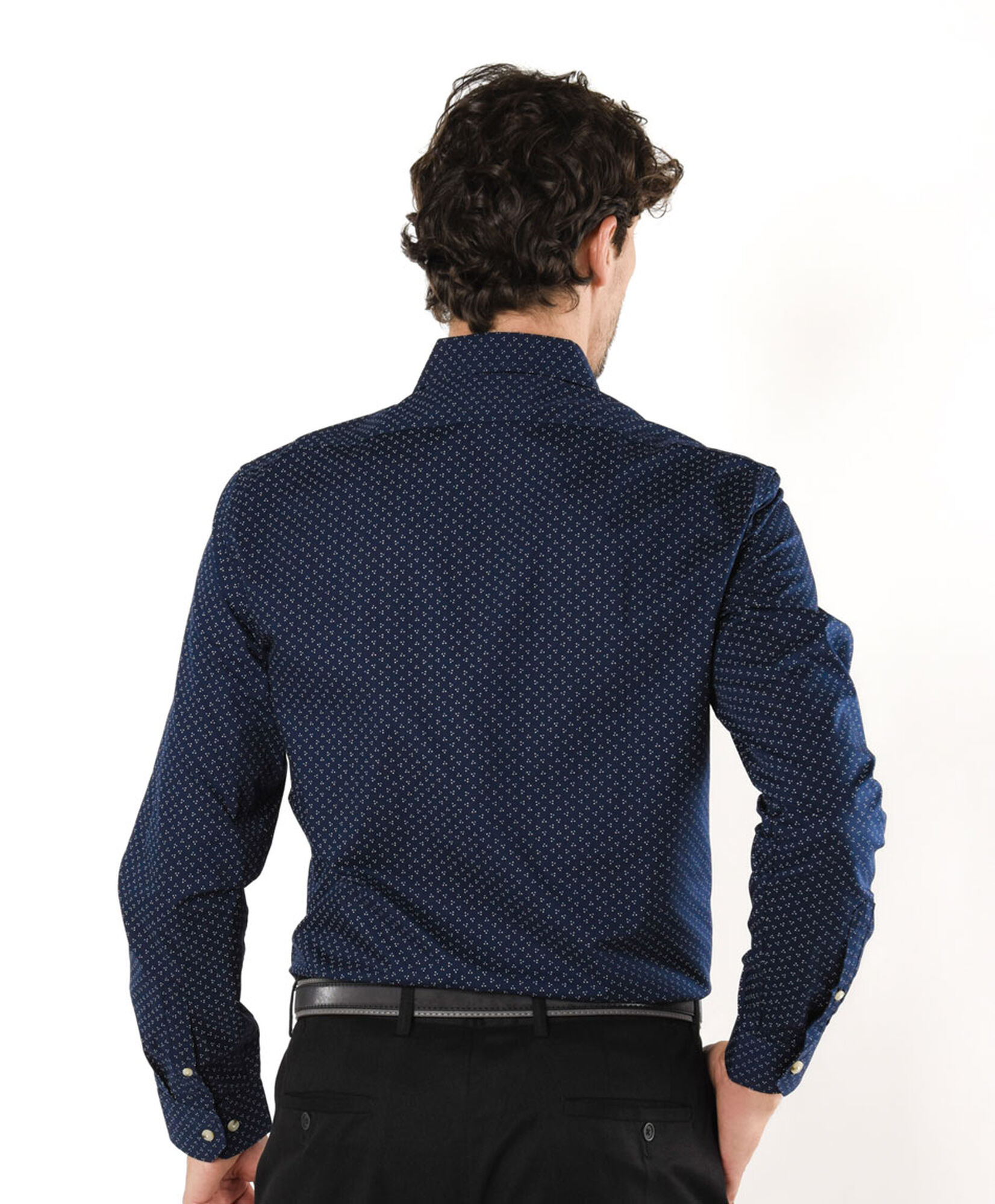 Camisa hombre puntos azul Camisa hombre puntos azul