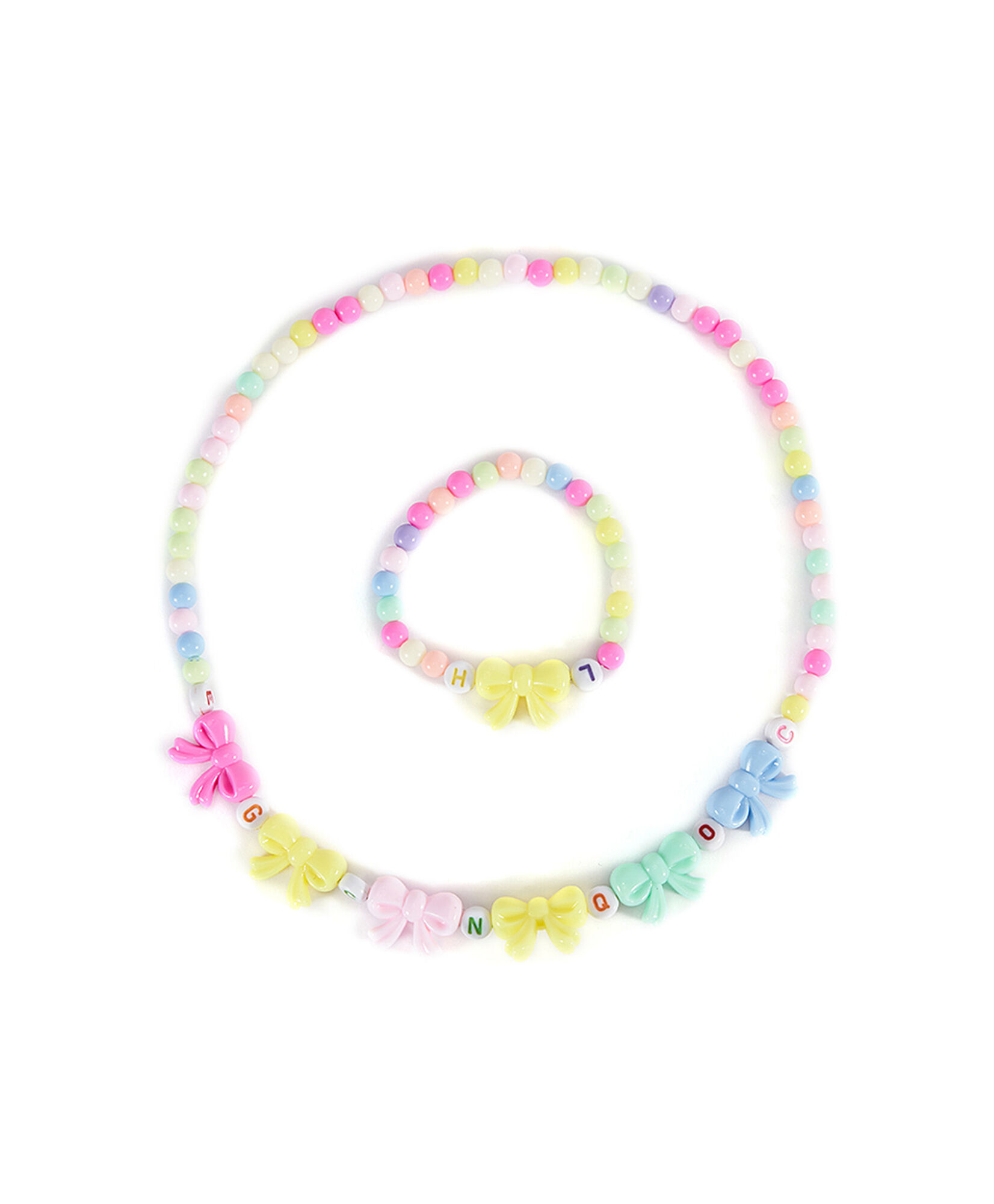 Set collar + pulsera infantil cintas Set collar + pulsera infantil cintas