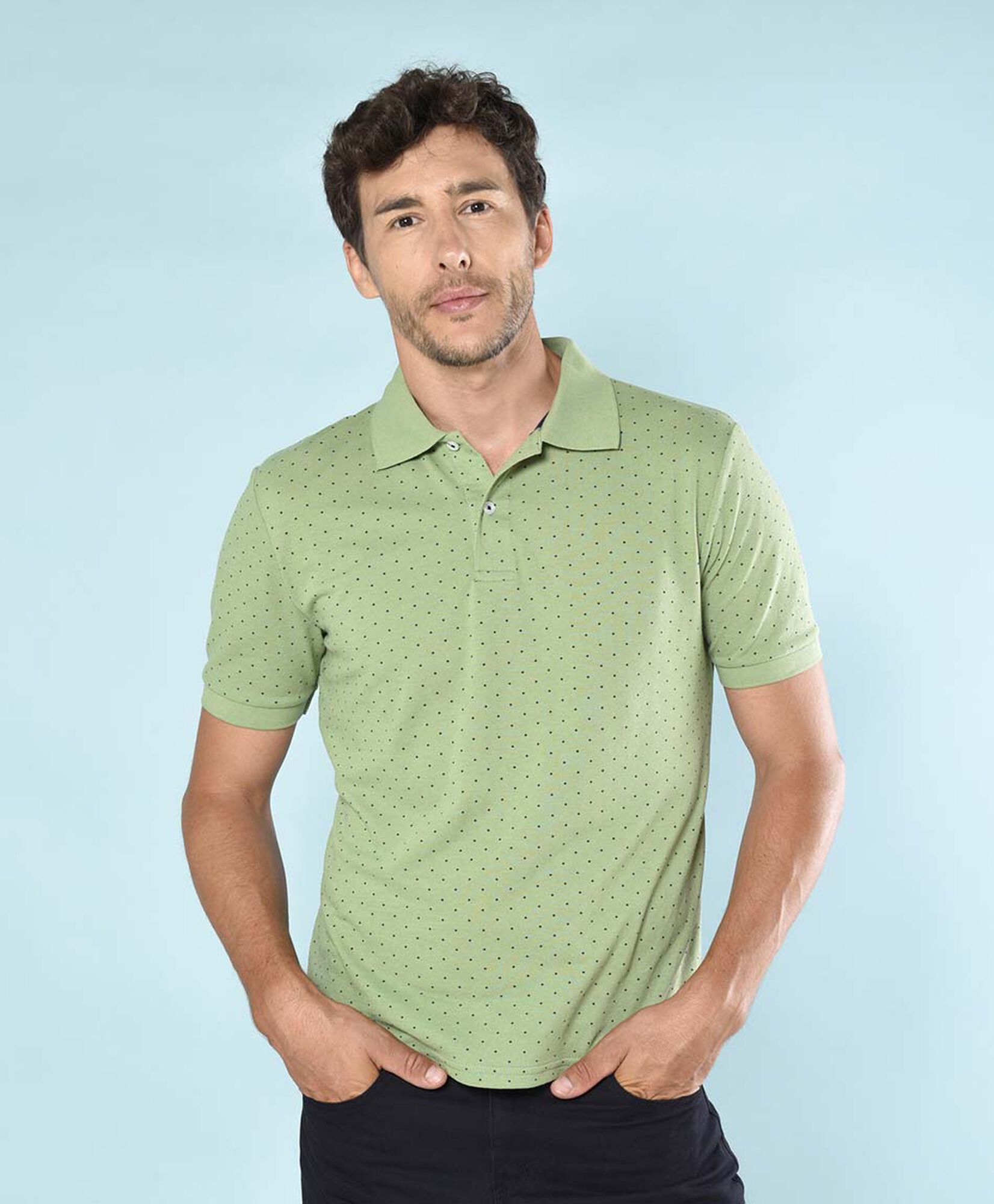 Polera hombre piqué puntos Polera hombre piqué puntos