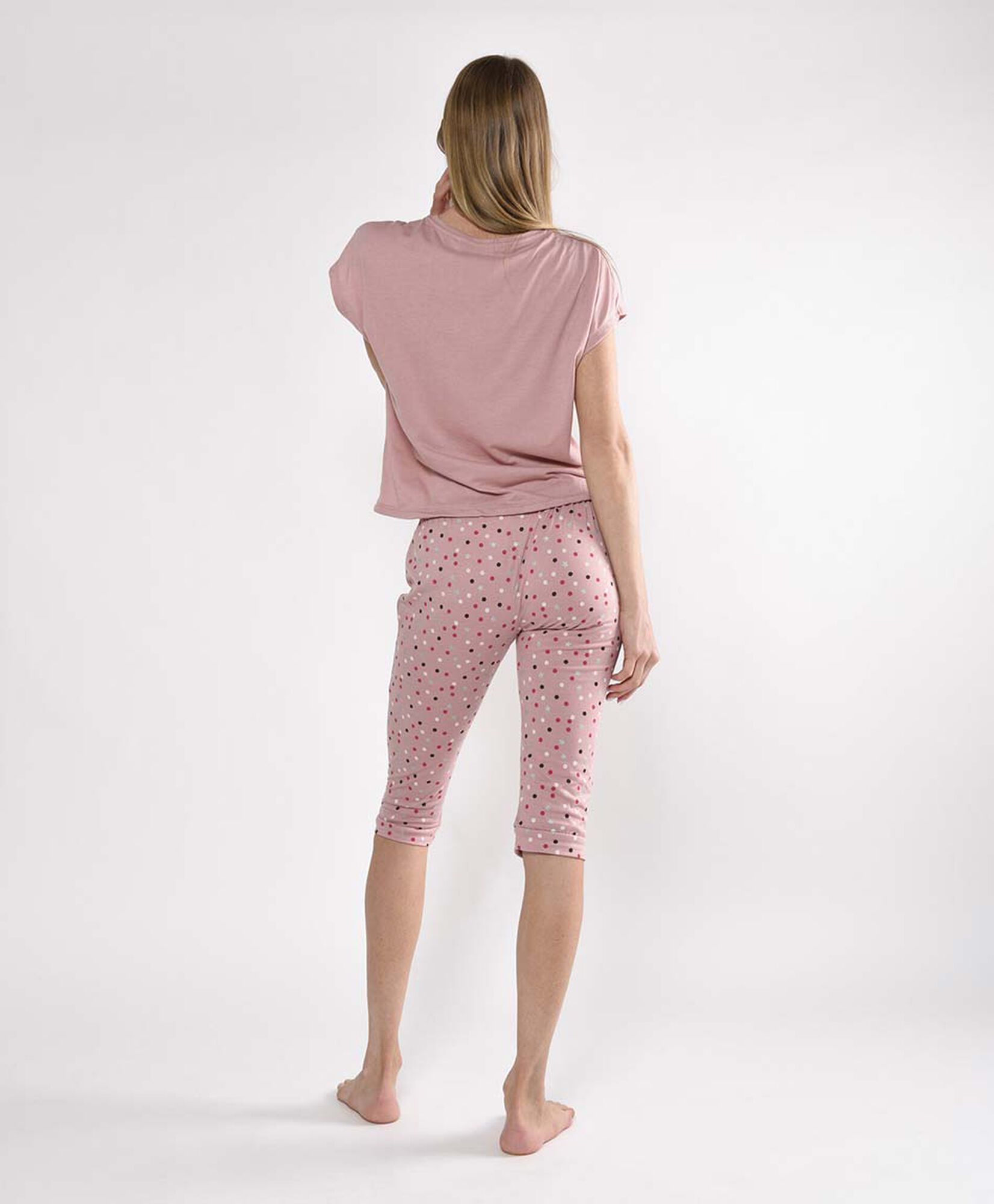 Pijama mujer capri puntos y estrellas 2 piezas Pijama mujer capri puntos y estrellas 2 piezas