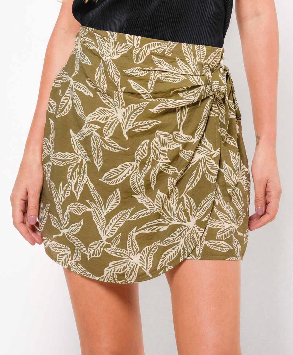 Mini falda mujer short flores