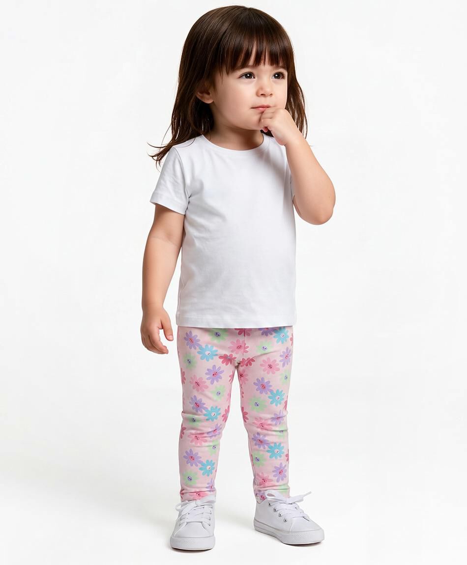 Leggins beb&eacute; florcitas colores