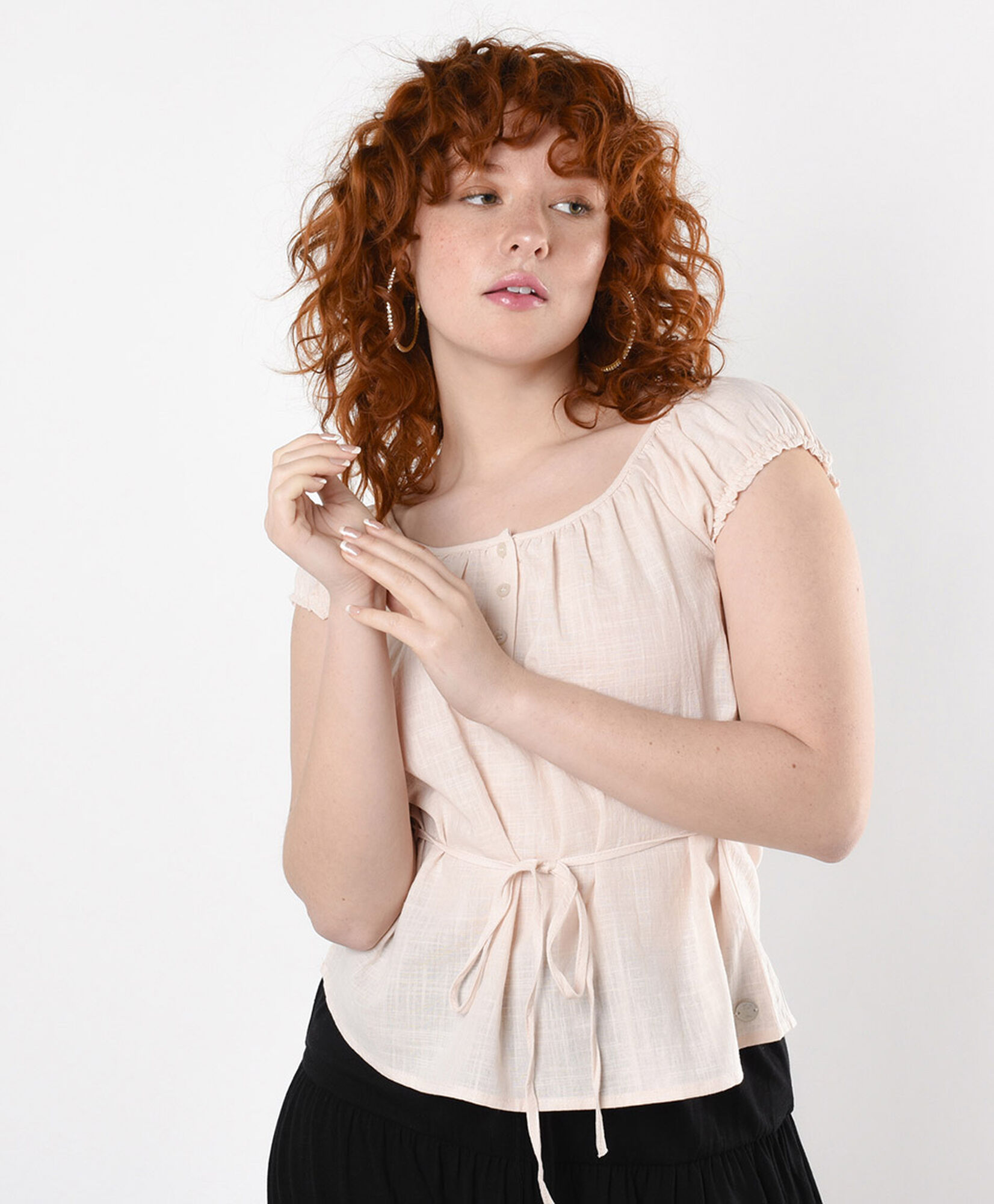Blusa mujer botones lazo Blusa mujer botones lazo